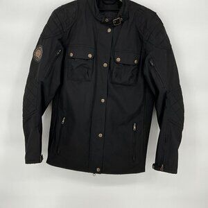 Indian Motorcycle Black Jacket Mens Large Cotton &‎ Polyester